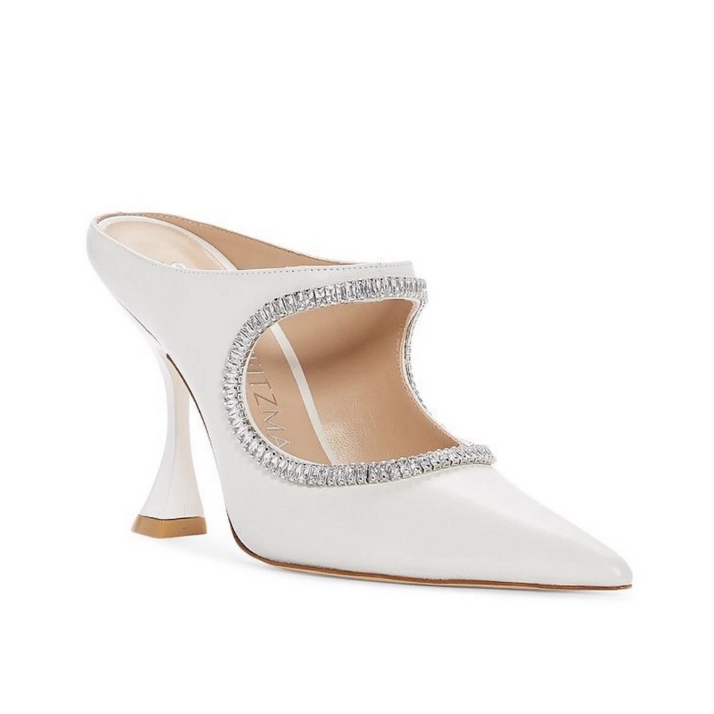 Stuart Weitzman XCurve Crystal 100 Mule wedding shoes